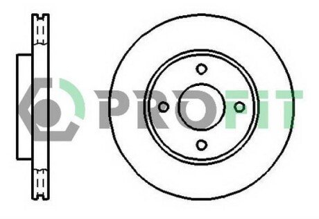 Диск гальмівний PR PROFIT 5010-1072