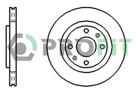 Диск гальмівний PR PROFIT 5010-1140