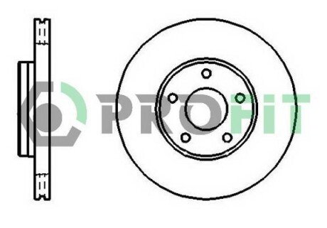 Диск гальмівний PR PROFIT 5010-1222