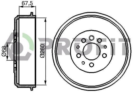 Барабан гальмівний PR PROFIT 5020-0100