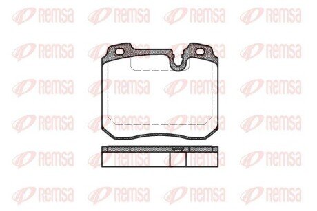 Колодки гальмівні дискові REMSA 0378.00