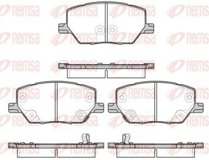 Колодки гальмівні дискові REMSA 1640.02