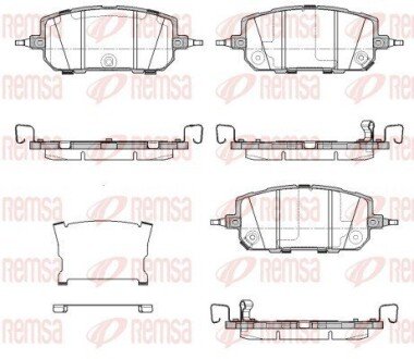 Колодки гальмівні дискові (комплект 4 шт) REMSA 1960.02 (фото 1)