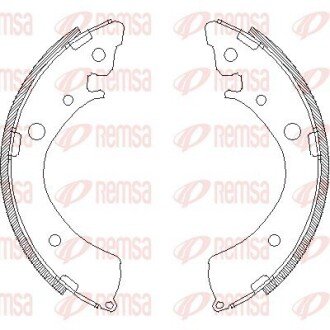 Колодки гальмівні барабанні REMSA 4367.00
