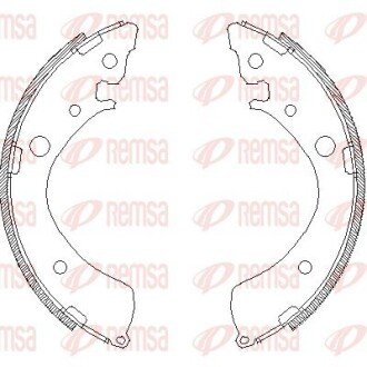 Колодки гальмівні барабанні REMSA 4367.01
