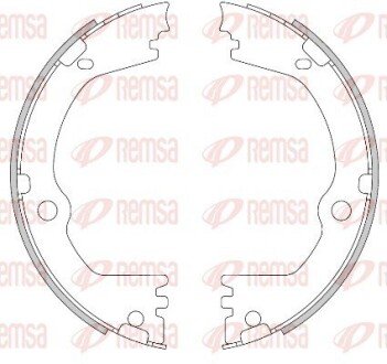 Колодки гальмівні барабанні (комплект 4 шт) REMSA 4466.00