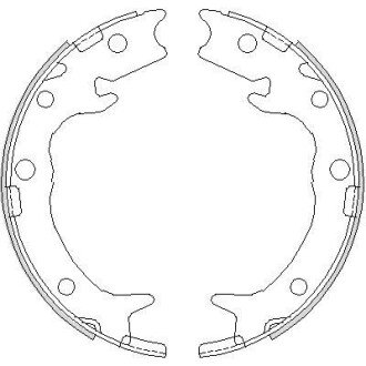 Колодка гальм. барабан. HONDA ACCORD SW VIII 2.0, 2.2 I CDT-I, 2.4 04/03-, CR-V задн. REMSA 4737.00