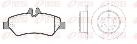 Комплект: 2 диска(RE6103500)+ колодки(RE 124600-AF) REMSA 8124600