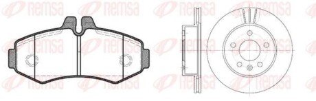 Комплект: 2 диска+ 4 колодки гальмівних RS REMSA 8701.00