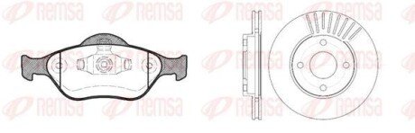 Комплект: 2 диска+ 4 колодки гальмівних RS REMSA 8766.00