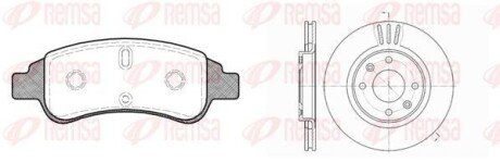 Комплект: 2 диска+ 4 колодки гальмівних RS REMSA 8840.02