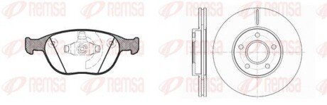 Комплект: 2 диска+ 4 колодки гальмівних REMSA 8984.00 (фото 1)