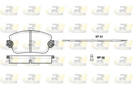 Гальмівні колодки дискові RH ROADHOUSE 2024.02