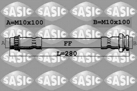 Шланг тормозной SASIC 6600018