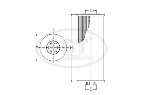 Фільтр масляний VW Golf V / Golf Plus 1.4 TSI (07-09) (SH 4025 P) SCT SCT Germany SH4025P