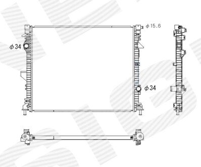 Радіатор FORD EDGE, 15 - 18 Signeda RA13554Q