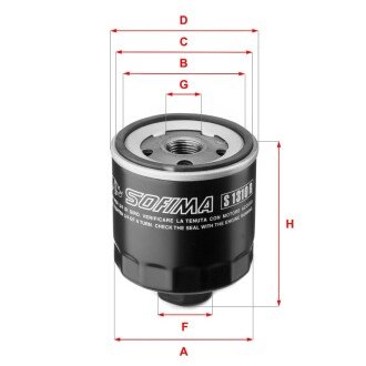 Фільтр оливи SOFIMA S 1310 R