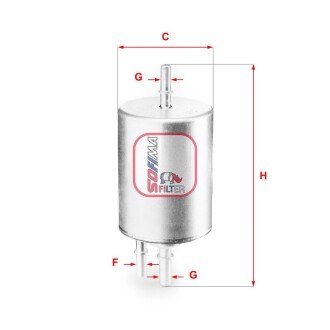 Фільтр паливний AUDI "2,8-3,1 "04-11 SOFIMA S1831B