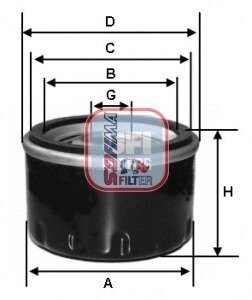 Фільтр оливи SOFIMA S 3139 R