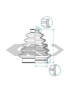 Пильовик приводу колеса GKN 0.0190964 SPIDAN 190964