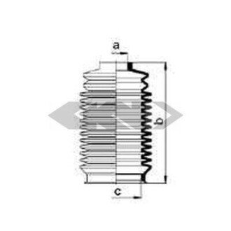 Пильовик рульового механізма GKN 0.083867 SPIDAN 83867