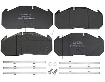 Комплект гальмівних колодок, дискове гальмо ST-TEMPLIN 03.120.8700.021