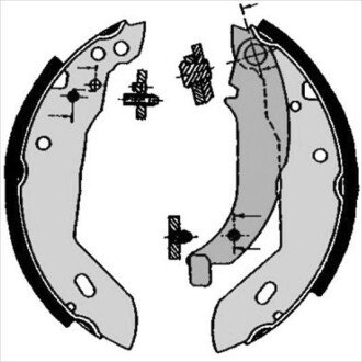 Гальмівні колодки барабанні S STARLINE BC 04670