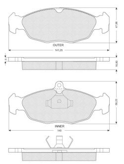 Гальмівні колодки дискові S STARLINE BD S024