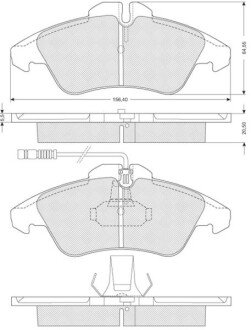 Гальмівні колодки SPRINTER S STARLINE BD S054