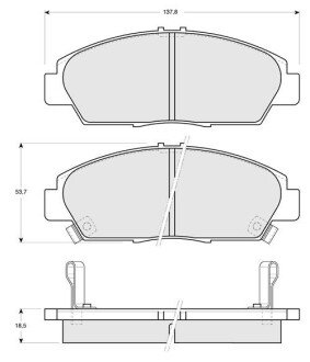 Гальмівні колодки дискові S STARLINE BD S160 (фото 1)