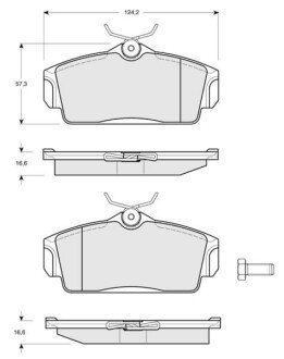 Гальмівні колодки дискові S STARLINE BD S182