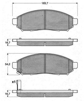 Гальмівні колодки дискові S STARLINE BD S199