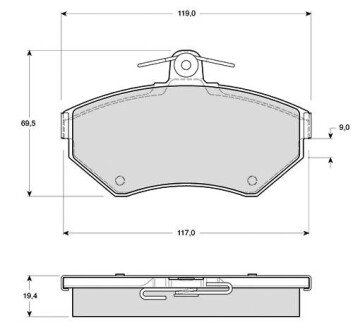 Гальмівні колодки дискові S STARLINE BD S297