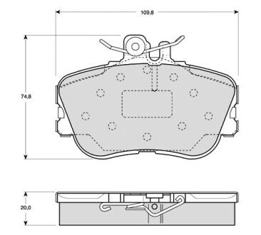 Гальмівні колодки дискові S BD S286 STARLINE BD S818P (фото 1)