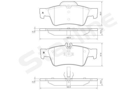 Гальмівні колодки дискові S BD S353 STARLINE BD S827P