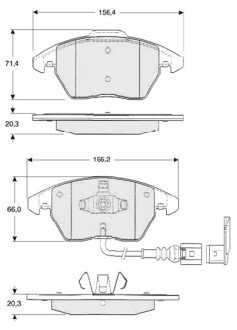 Гальмівні колодки PASSAT B6 S BD S010S STARLINE BD S833P (фото 1)