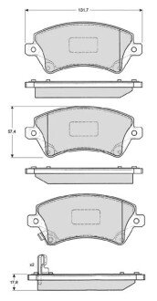 Гальмівні колодки дискові S STARLINE BD S838P