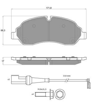 Гальмівні колодки дискові S STARLINE BD S951