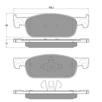 Гальмівні колодки дискові S STARLINE BD S973