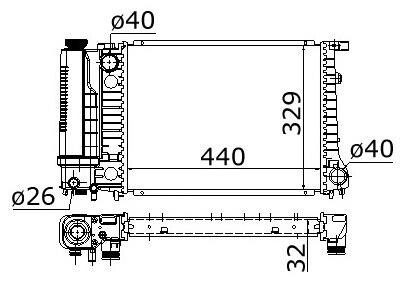 Радіатор охолодження A BW 2101 STARLINE BW2101