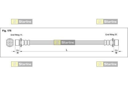 Гальмівний шланг S STARLINE HA ST.1191