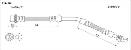 Гальмівний шланг S STARLINE HA ST.1193