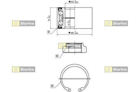 Підшипник колісний S STARLINE LO 00962