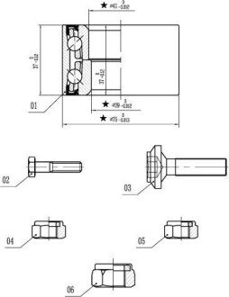 Підшипник колісний SUPERB I S STARLINE LO 01355