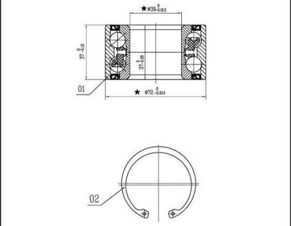 Підшипник колісний S STARLINE LO 01459