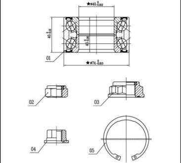 Підшипник колісний OCTAVIA I S STARLINE LO 03455