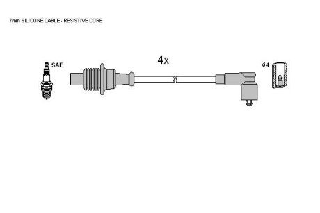 Комплект кабелiв запалювання S STARLINE ZK 4884