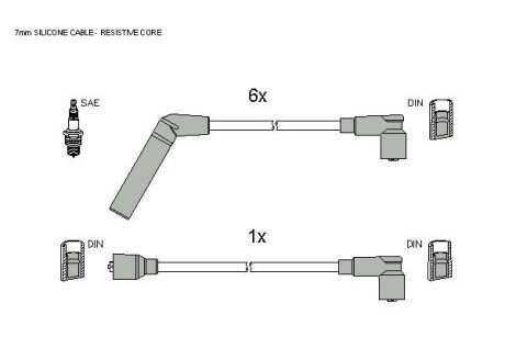 Комплект кабелiв запалювання S STARLINE ZK 5262