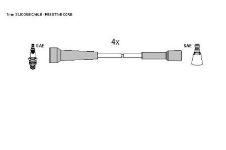 Комплект кабелiв запалювання S STARLINE ZK 7004