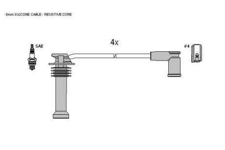 Комплект кабелiв запалювання S STARLINE ZK 9636